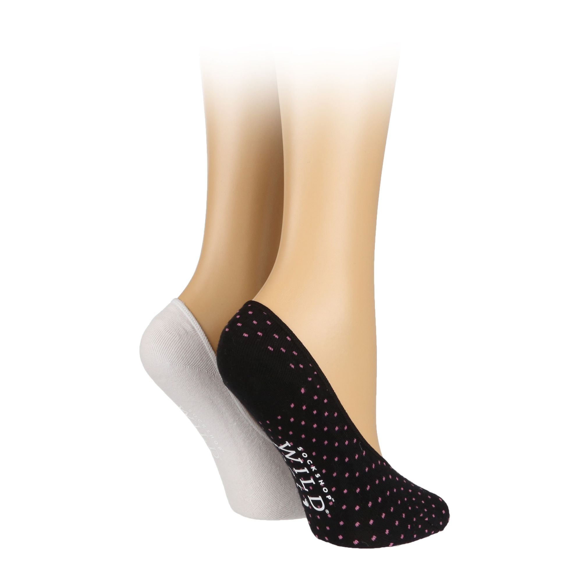 4 Pack Ladies Novelty No Show Socks: Summer Cotton Socks with Heel Grip