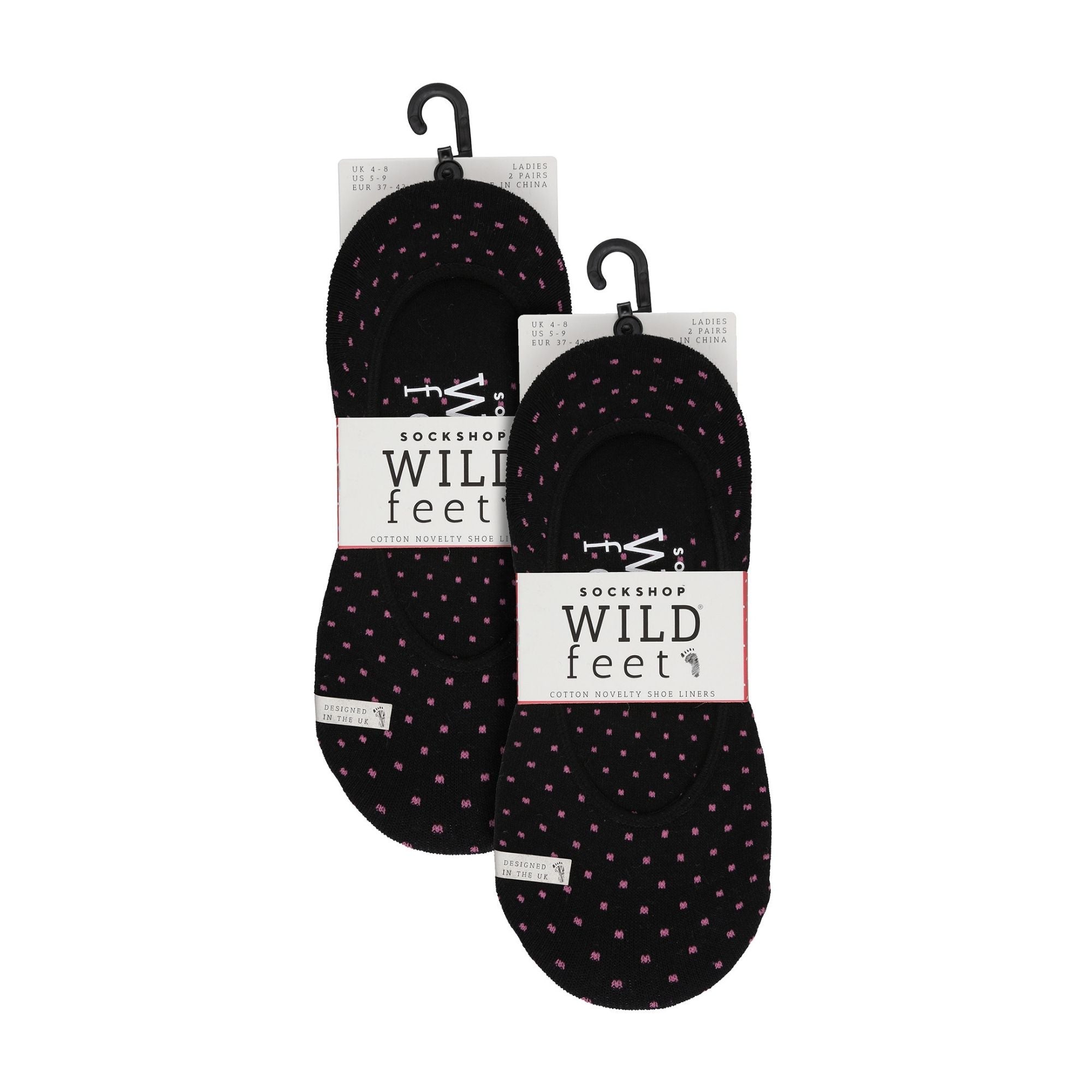 4 Pack Ladies Novelty No Show Socks: Summer Cotton Socks with Heel Grip