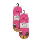 4 Pack Ladies Novelty No Show Socks: Summer Cotton Socks with Heel Grip