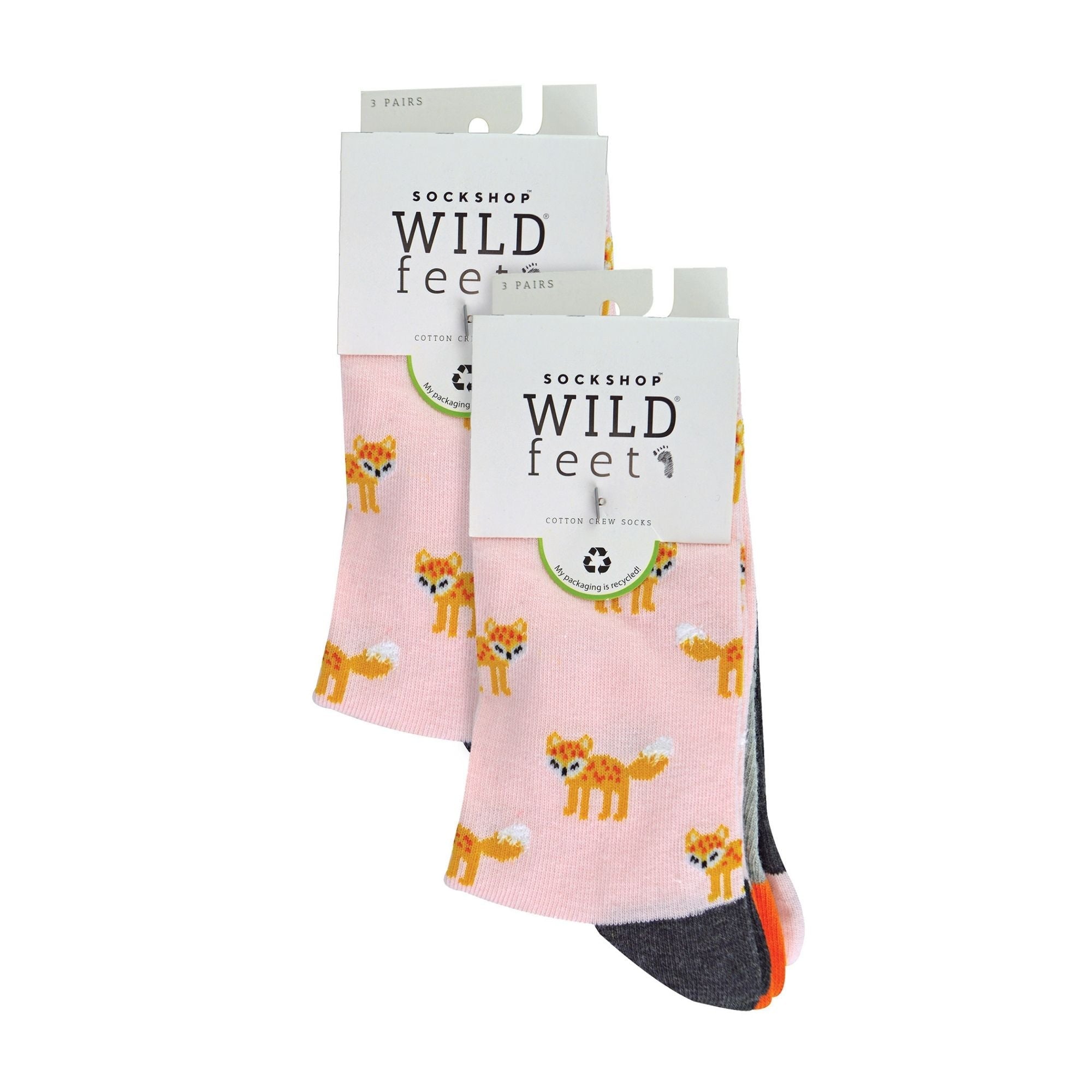 6 Pairs Ladies Multipack of Fun Design Socks with Novelty Animal Patterns