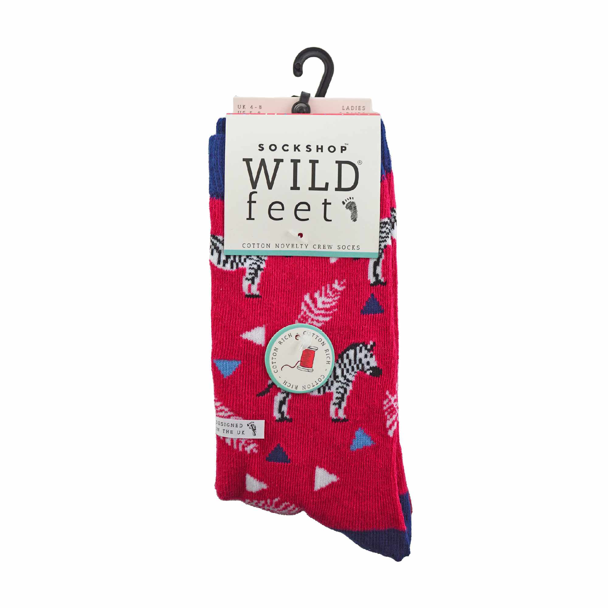 3 Pack Ladies Jacquard Novelty Cotton Socks