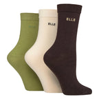 3 Pack Ladies Plain Cotton Socks - Soft Breathable Everyday Comfort Fit