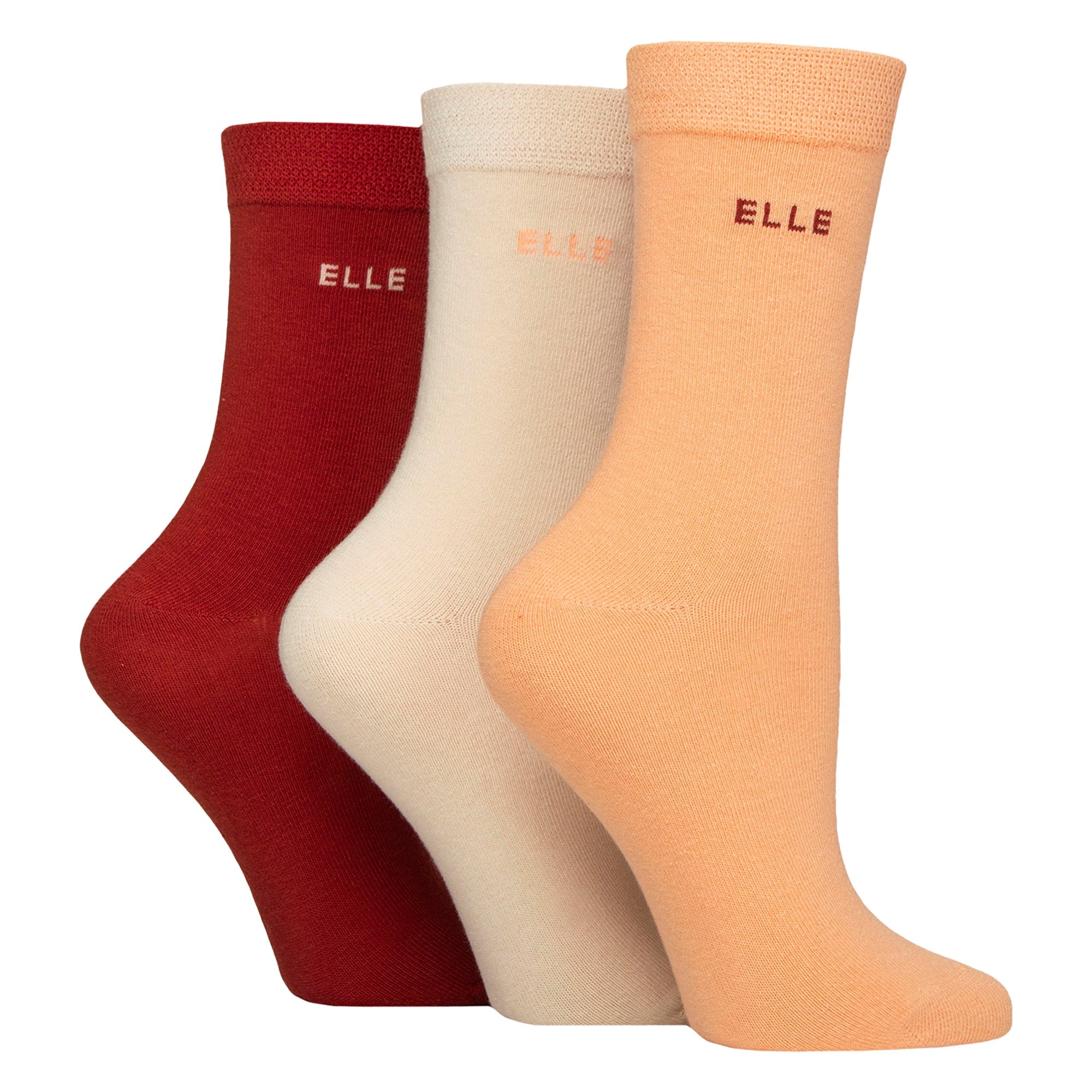 3 Pack Ladies Plain Cotton Socks - Soft Breathable Everyday Comfort Fit