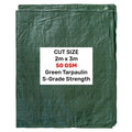Green S-Grade Tarpaulin 2m x 3m