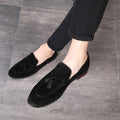 Men Leather Shoes Suede Tassels Slip-on Peas Shoes, 43, 37, 38, 39, 40, 41, 42, 44, 45, 46, 47, 48