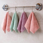 Kitchen Rag Double-sided Water-absorbing Wipe Sink Dish Rag Non Stick Oil Furniture Cleaning Cloth Random Color Delivery, Quantity:5 PCS