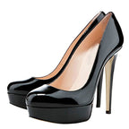 Women Sexy Stiletto Shoes High Heel, Shoes size:33(Black Patent Leather 10cm)
