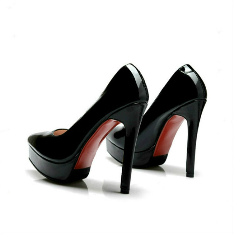Women Sexy Stiletto Shoes High Heel, Shoes size:33(Black Patent Leather 10cm)