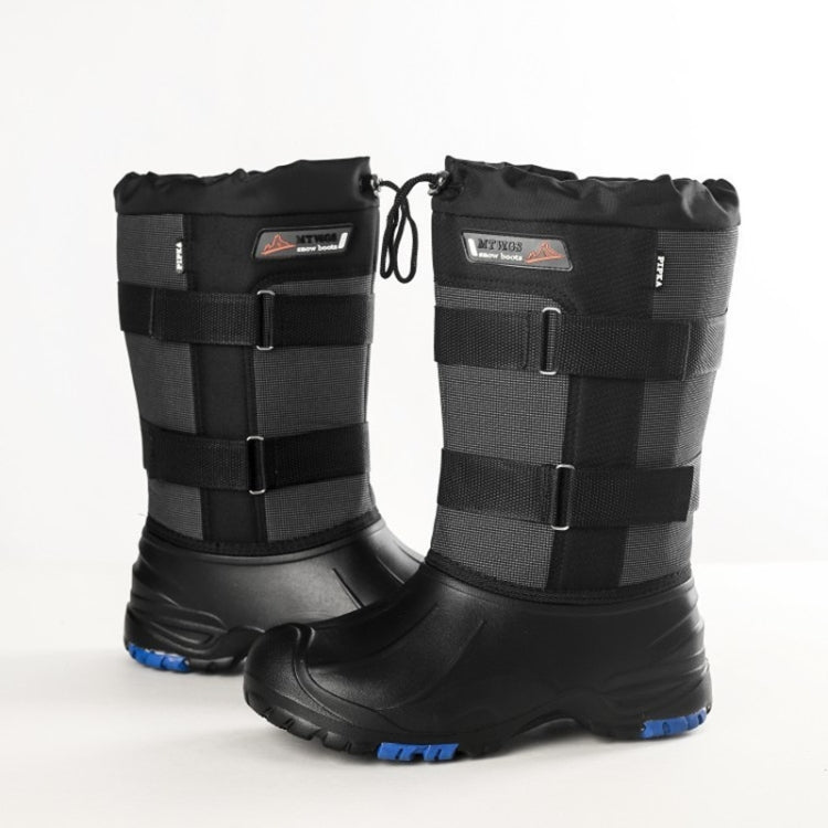 Winter Men Outdoor Snow Shoes Warm Non-slip Steel Nail High Snow Boots, 42, 43, 44, 46