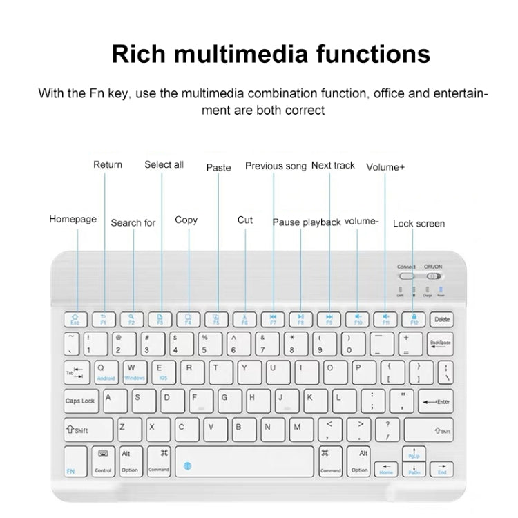 YS-001 9.7-10.1 Inch Tablets Phones Universal Mini Wireless Bluetooth Keyboard, 9.7-10.1 inch Only Keypad, 9.7-10.1 inch with Bluetooth Mouse, 9.7-10.1 inch  with Bluetooth Mouse