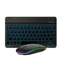 10 Inch RGB Colorful Backlit Bluetooth Keyboard And Mouse Set For Mobile Phone / Tablet, Black, White