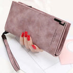 Long Wallet Zipper Coin Purse Cards ID Holder Clutch Woman Wallet(Green)