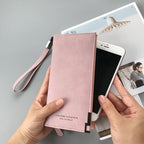Long Wallet Zipper Coin Purse Cards ID Holder Clutch Woman Wallet(Green)