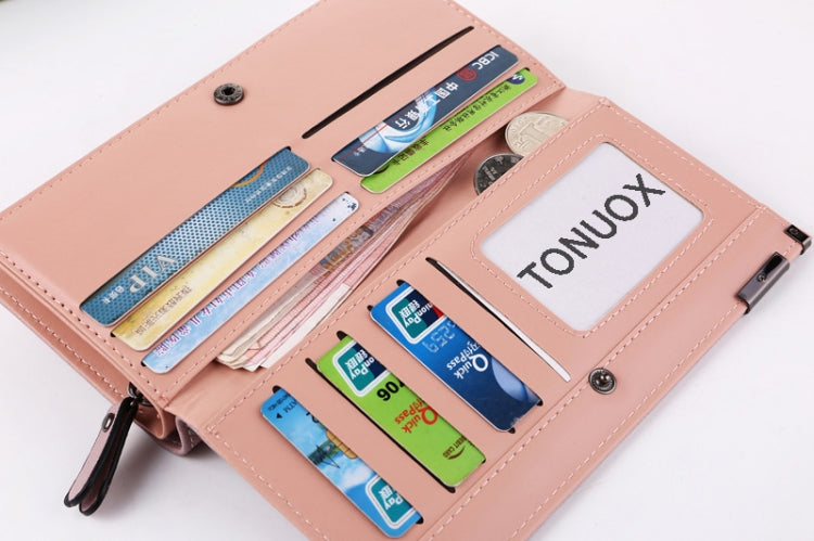Long Wallet Zipper Coin Purse Cards ID Holder Clutch Woman Wallet(Green)