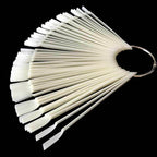 3 Set Fan-shaped Nail Mold Swatch Nail Polish Color Card Nail Art Display Board