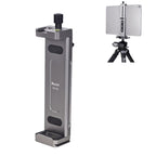 Xiletu Xj15 Live Broadcast Desktop Full Metal Tripod Mount Tablet Pc Phone Clamp With 1/4 Inch Screw Holes & Cold Shoe Base, Xj15