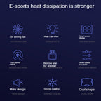COOLCOLD RGB Notebook Radiator Six Fan Adjustable Laptop Cooling Base, 5V Speed  Colorful Version, 5V Touch 12 Symphony Version