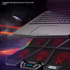 COOLCOLD RGB Notebook Radiator Six Fan Adjustable Laptop Cooling Base, 5V Speed  Colorful Version, 5V Touch 12 Symphony Version