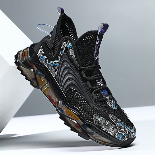 1927A Summer Hollow Flying Knit Breathable Sports Shoes Men Casual Shoes, 43, 44, 45, 46