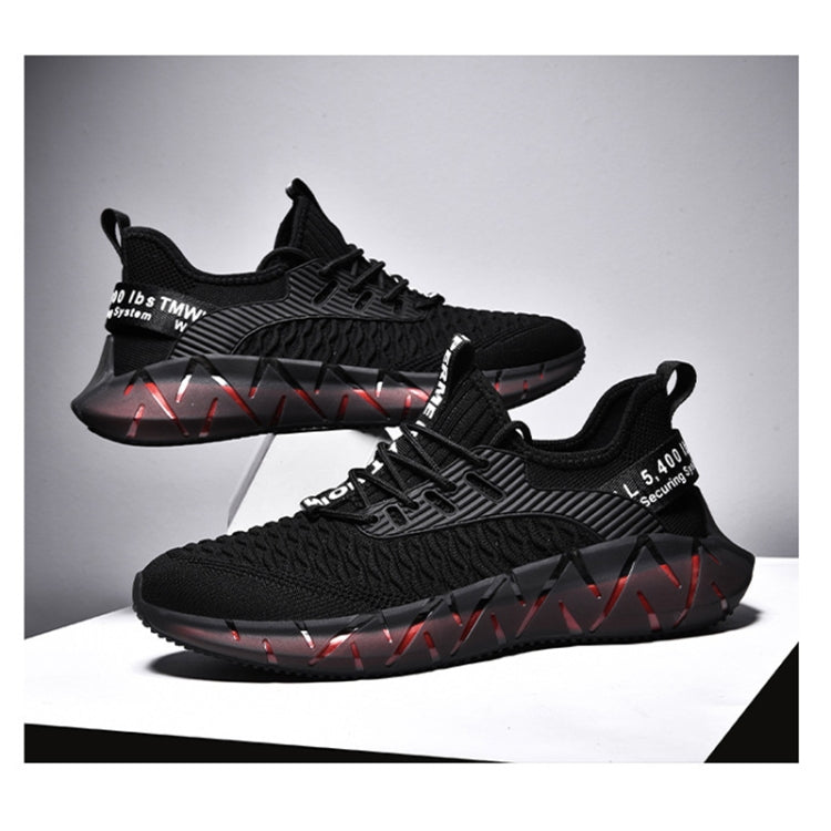 Men Lightweight Breathable Mesh Sneakers Flying Woven Casual Running Shoes, 42, 43, 44, 45