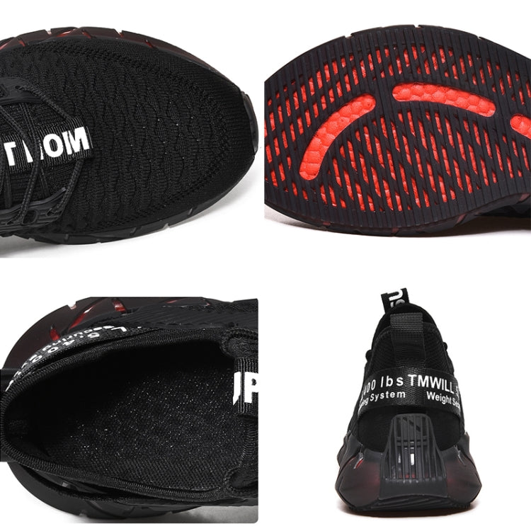 Men Lightweight Breathable Mesh Sneakers Flying Woven Casual Running Shoes, 42, 43, 44, 45