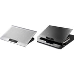 ICE COOREL Laptop Aluminum Alloy Radiator Fan Silent Notebook Cooling Bracket, Space Silver, Six-Fan Space Silver, Six-Fan Tungsten Gold Black