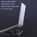 ICE COOREL Laptop Aluminum Alloy Radiator Fan Silent Notebook Cooling Bracket, Space Silver, Six-Fan Space Silver, Six-Fan Tungsten Gold Black