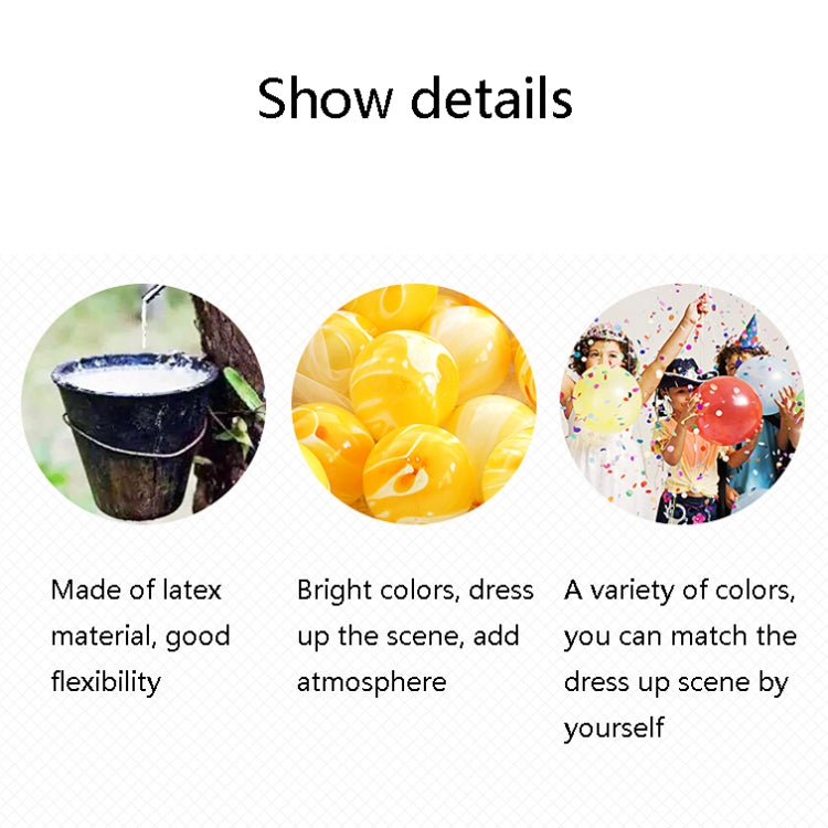 100 PCS 10 Inch Agate Latex Balloon Wedding Festival Party Decorative Balloon(Red)