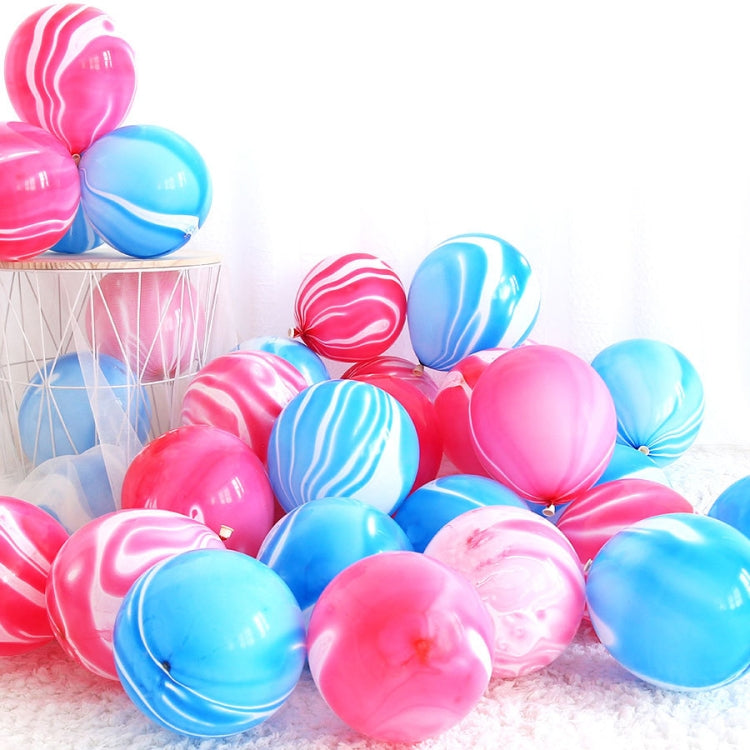 100 PCS 10 Inch Agate Latex Balloon Wedding Festival Party Decorative Balloon(Red)