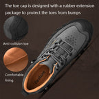 XZ2182 Autumn Men Outdoor Hiking Shoes Cowhide Laced Thick-Soled Men Shoes, 46