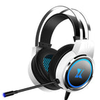 Heir Audio Head-Mounted Gaming Wired Headset With Microphone, Colour: X8 7.1 Sound Upgrade (Stars White)