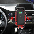 X343 15W Car Wireless Charger Smart Induction Suction Cup Phone Holder(Black)