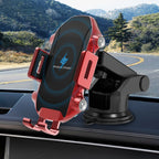 X343 15W Car Wireless Charger Smart Induction Suction Cup Phone Holder(Black)