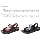 Non-slip Outer Wear Dual-use Sandals Slippers Men Casual Beach Shoes, Size: 40(Coffee Brown)