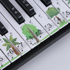 M52 88/76/61/54/49 Keys Piano Keyboard Stickers, Tree, Giraffe
