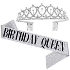 WM-02 Crystal Diamond Birthday Party Wedding Updo Crown, Color: Silver Queen