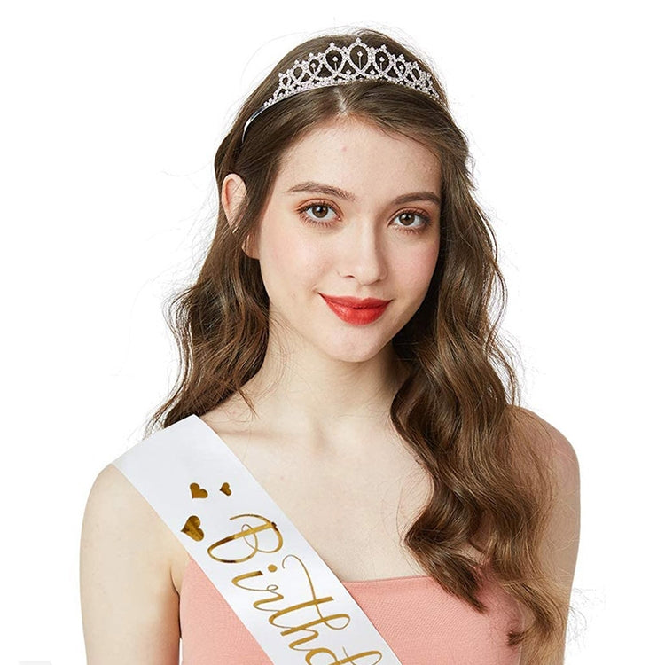 WM-02 Crystal Diamond Birthday Party Wedding Updo Crown, Color: Silver Queen
