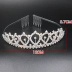 WM-02 Crystal Diamond Birthday Party Wedding Updo Crown, Color: Silver Queen