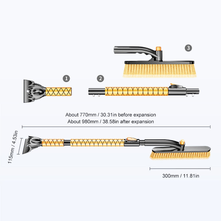 ST-3908 SUITU Removable Snowproof Shovel Sweeping Snow Brush
