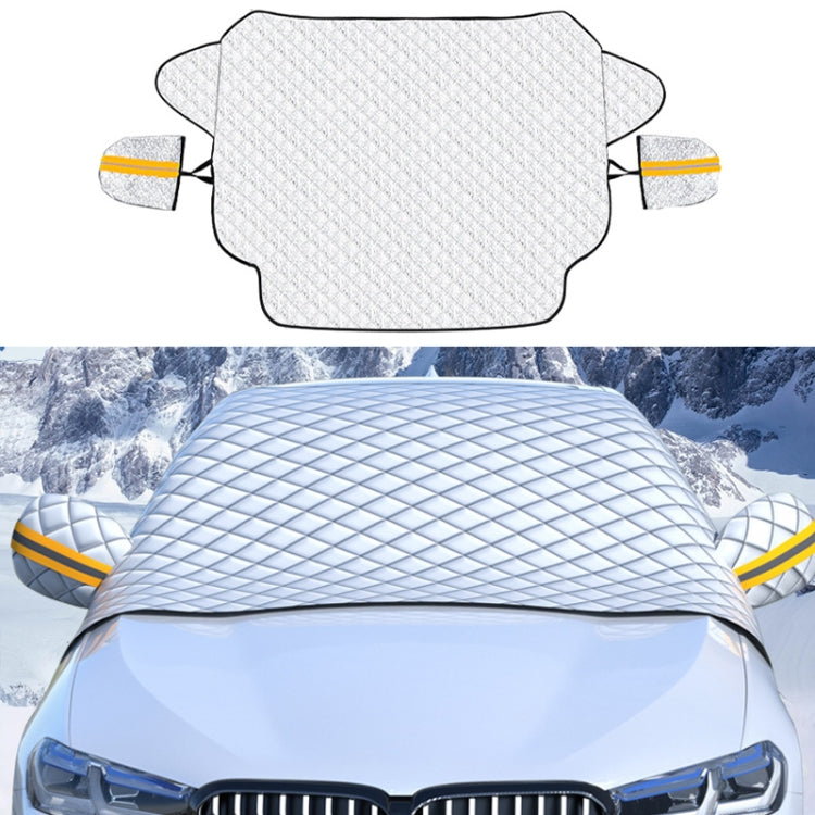 SUITU R-3945 Car Winter Front Glass Snow Shield Defrost Sunshade Thickened Car Clothing, Style: Non-magnet With Earmuffs