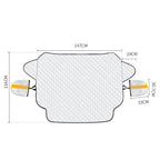 SUITU R-3945 Car Winter Front Glass Snow Shield Defrost Sunshade Thickened Car Clothing, Style: Non-magnet With Earmuffs