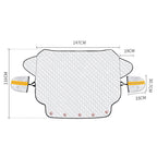SUITU R-3945 Car Winter Front Glass Snow Shield Defrost Sunshade Thickened Car Clothing, Style: 5 Magnets With Earmuffs
