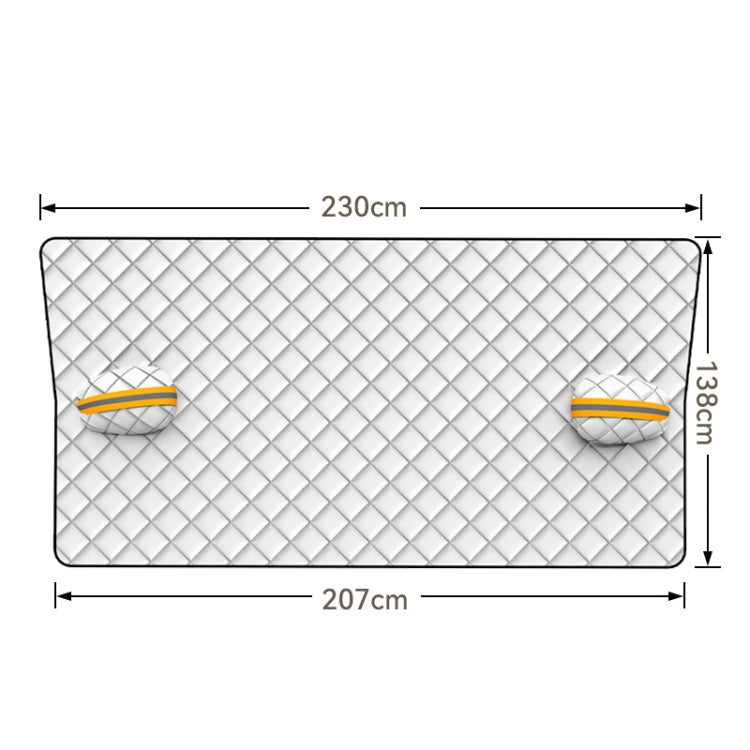 SUITU R-3945 Car Winter Front Glass Snow Shield Defrost Sunshade Thickened Car Clothing, Style: Non-magnet Three Layers Thickened