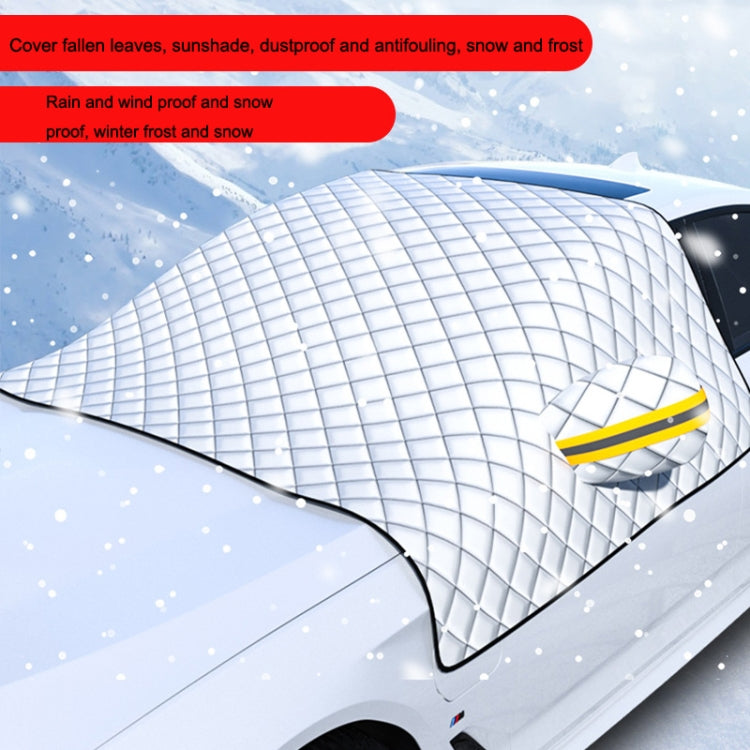 SUITU R-3945 Car Winter Front Glass Snow Shield Defrost Sunshade Thickened Car Clothing, Style: 12 Magnets Quilt