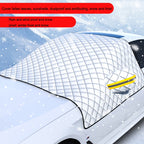 SUITU R-3945 Car Winter Front Glass Snow Shield Defrost Sunshade Thickened Car Clothing, Style: 12 Magnets Quilt