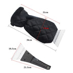 Thick Waterproof Snow Removal Shovel Car Warm Gloves(Black)
