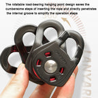 XINDA  Outdoor Three Pulley Cableway Crosses Rock Climbing Hoisting Ball Bearing(Red Gray)