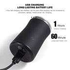 Pocket Size Washable Electric Razor USB Rechargeable Travel Shavers for Men(Black)