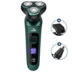 Smart Electric Shaver LCD Digital Display Three-head USB Rechargeable Floating Razor, Standard Version, 3 In 1, 4 In 1
