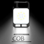 Key Chain Light Magnetic Suction Work Light Rechargeable Flashlight For Outdoor Camping(White)